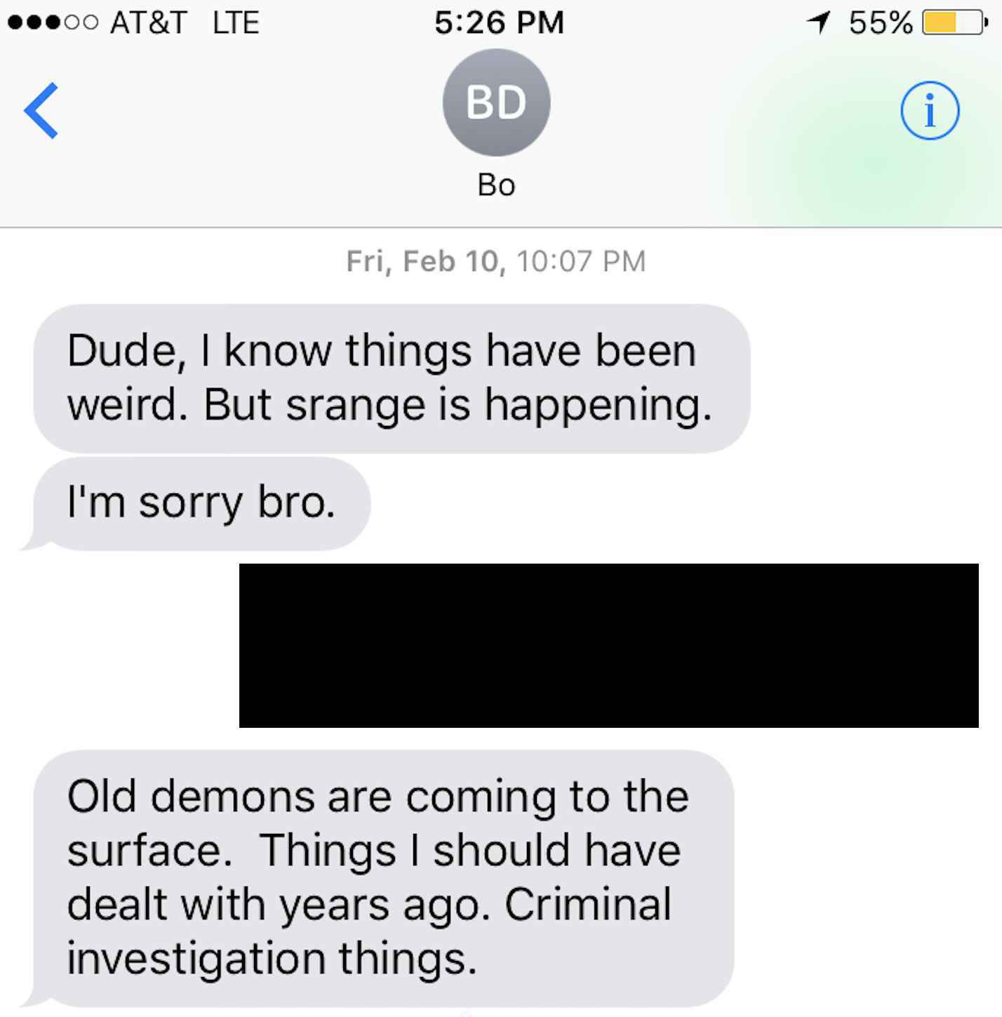 Text Messages from Bo Dukes